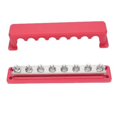 Imagem de FTVOGUE Barramento de 8 Posições, Pinos M10 600A Bloco de Distribuição de Energia de Alta Corrente Com Base de PC Retardante e Pinos de Liga de Zinco, para Elétrico de Iate Marítimo de (Vermelha)