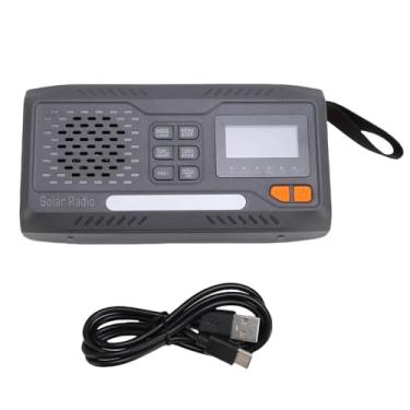 Imagem de FTVOGUE Rádio de Manivela de Emergência, Rádio Meteorológico NOAA AM FM Com Banco de Energia de 7400mWh de Carregamento Solar USB, Lanterna de 3 LED para Sobrevivência Em Acampamento