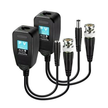 Imagem de Conector Balun de alimentação de dados de vídeo CCTV HDTVI/CVI/AHD/CVBS BNIB BNC para RJ45, 1 par