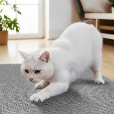 Imagem de Arranhador Adesivo em Carpete para Gato Premium - Protetor de Sofá, Cama, Móveis e Parede, Tapete Anti-Raspagem, sem Ferramentas (Cinza,200X45)