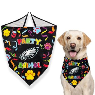 Imagem de Bandana de aniversário para animais de estimação NFL Philadelphia Eagles, cachecol licenciado para festa de aniversário para cães e gatos, roupa de animal de estimação de time de futebol, babador de