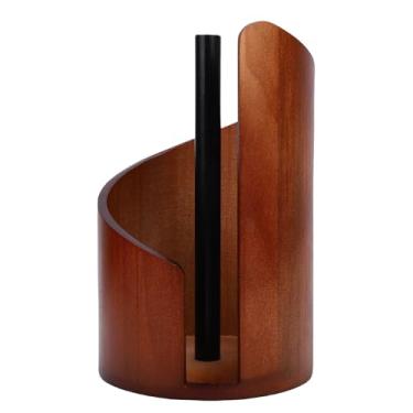 Imagem de SPYMINNPOO Suporte de Toalha de Papel de Madeira, Dispensador, Bancada, Rolo de Papel para Cozinha, Banheiro, Fazenda, Decorativo