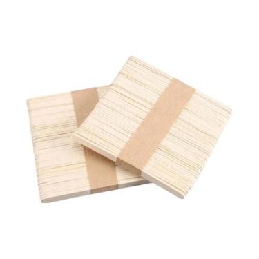 Imagem de Palitos De Madeira Natural Para Sorvete 100pcs 93mm Colher De Madeira 