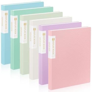 Imagem de Pacote com 6 fichários de 18 bolsos com mangas de plástico 21 x 28 cm, pasta Sooez para portfólio de arte, protetores de folhas transparentes, exibição de 60 páginas, livro de apresentação para obras