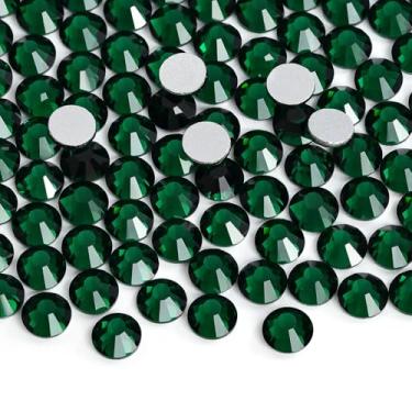 Imagem de Jollin Cola Fix Cristal Flatback Strass Diamantes de Vidro Pedras para Artesanato Arte de Unhas Artesanato Decorações Roupas Sapatos 1,8 mm (ss5 2880 peças, Verde Escuro)