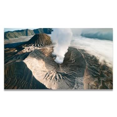 Imagem de LKXGRRSFG White FogReal Foto cidade mar neve vale pastagem rio pôr do sol nascer do sol impressão em tela decoração de parede 20 x 36 cm sem moldura