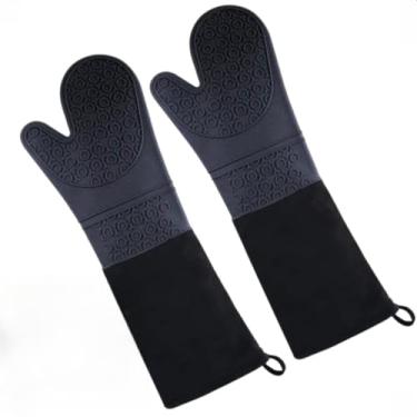 Imagem de Luvas Resistentes ao Calor de Cozinha, Adequadas para Fornos Micro-Ondas, Fornos Convencionais e FogõEs – Um Item Essencial para o Lar.(PRETO 2 Uni)