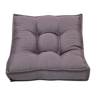 Imagem de Almofada Futon 45x45 Colorida para Assento e Decoração Sala Quarto Escritório (Cinza)
