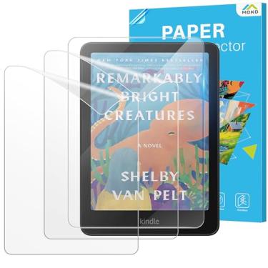 Imagem de MoKo 2 películas antirreflexo e 1 película de vidro temperado para Kindle Paperwhite 12ª geração 2024 e Kindle Colorsoft 2024 e 2025, Boox Go 7, Kobo Libra, 9H antibolhas e arranhões HD transparente