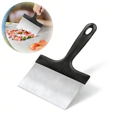 Imagem de Leyoceur Raspador de grelha, raspador de grelha, cabo ergonômico, raspador de churrasco - Limpador de grelha resistente sem arranhões para resíduos de alimentos queimados | Seguro para lava-louças e