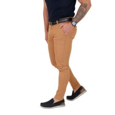 Imagem de Calça Social Masculina Executiva - Mitchelgutto, Bege, 40
