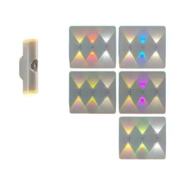 Imagem de Luz Noturna LED Ajustável Com Sensor, Carregamento USB, 3 Cores, Monta