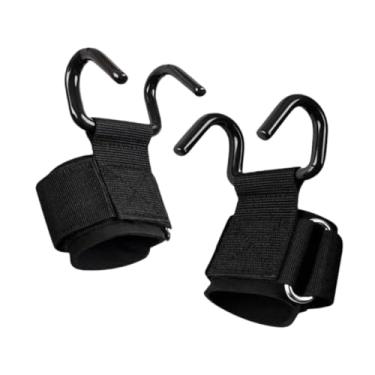 Imagem de menolana 2x Ganchos para Levantamento de Peso com Protetores de Pulso - Acessórios de Fitness - Ganchos de Apoio para Treinamento de Força, Barra Fixa e