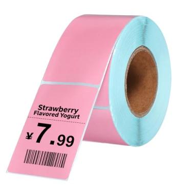 Imagem de PATIKIL 500 etiquetas térmicas, etiquetas de impressora térmica de 4 x 6 cm, etiquetas autoadesivas, rolo de papel retangular, pequeno para impressora, etiqueta de envio, endereço de código de barras