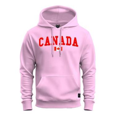 Imagem de Moletom Algodão Premium Casaco Blusa Moleton Canada - Nexstar, Rosa, M