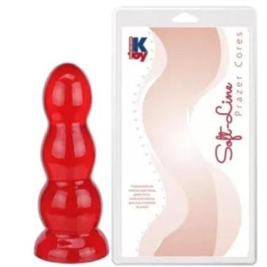 Imagem de Plug para penetração anal Vermelho feito 16 x 4,5 Cm - Ktoy