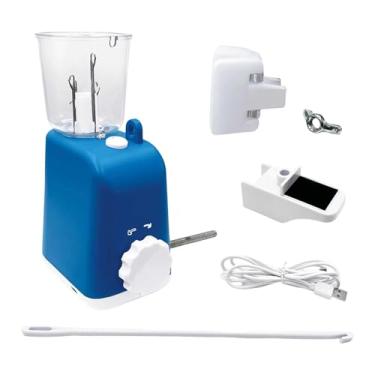 Imagem de Fancyes Máquina de Tricô e Crochê Elétrica, Máquina de Tecelagem, Tricotadora Manual de Cordão, Auxiliar para Tricotar Colares, Adultos e Crianças, Azul