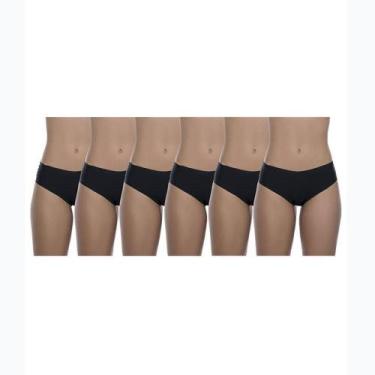 Imagem de Kit com 6 Calcinhas Boneca BR Lingerie 1149 Preto , M, Preto