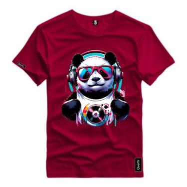 Imagem de Camiseta Urso de Dj Masculina Blusa Personalizada Estampa DTF Realista
