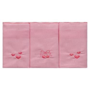 Imagem de Fralda para Bebê Bordada 68 cm x 70 cm 03 Unidades Bublim, Ursa Laço