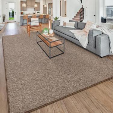 Imagem de Tapete Chicrug 152x244 cm Marrom Branco Espuma Viscoelástica Low-Pile