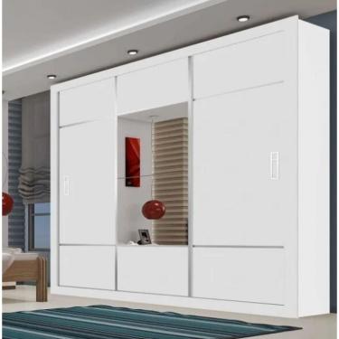 Imagem de Guarda Roupa Lotse Com Espelho Branco - Carioca Móveis