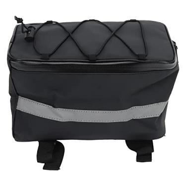 Imagem de SPYMINNPOO Saco de Rack Traseiro de Bicicleta Reflexivo à Prova D'água Durável para Passeios Noturnos Com Capa de Chuva para Ciclismo Ao Ar Livre (8L)