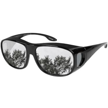 Imagem de Yogo Vision Óculos De Sol Com Lentes Polarizadas Fit Over Wrap, Uso Sobre Óculos De Grau, Proteção 100% Uv Para Homens E Mulheres