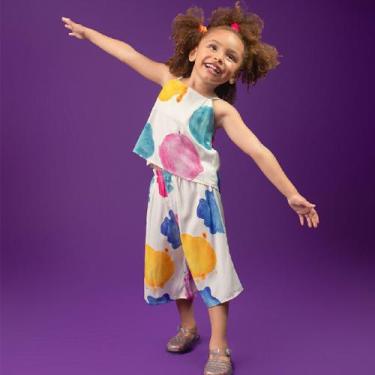 Imagem de Conjunto Bata e Calça Pantacourt Viscose "Guache" - Saia de Filó, 2, E