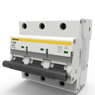 Imagem de Disjuntor Enerbras Curva C Termomagnéticos Tripolar Trifásico 100A