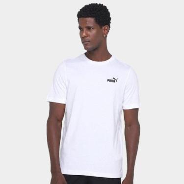 Imagem de Camiseta Puma Small n. 1 Logo Masculina, Branco, GG