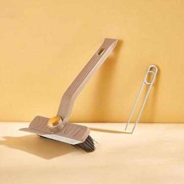 Imagem de Escova de limpeza de azulejos de 360 graus, esfregão multiângulo para superfícies de banheiro e cozinha (marrom)