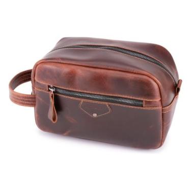 Imagem de Necessaire Bolsa De Mão Organizador Grande De Couro Legítimo - Ello Gr