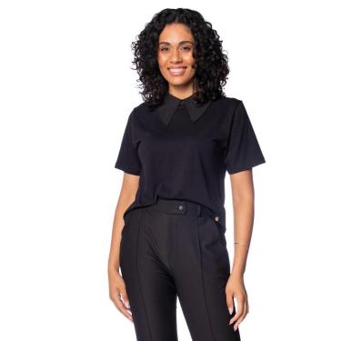 Imagem de Blusa Feminina Biamar Polo Abertura Costas Preto-Feminino