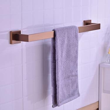 Imagem de Acessórios de banheiro Suporte de papel higiênico ganchos de toalha ouro rosa escovado aço inoxidável montagem na parede do quarto conjuntos de ferragens de banho, gancho de roupão, China (barra de