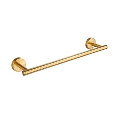 Imagem de Suporte de papel em rolo de papel higiênico preto dourado barra roupão casaco roupas gancho ferragens acessórios de banheiro conjuntos de artigos de higiene pessoal, barra de toalha dourada