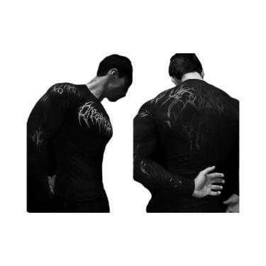 Imagem de Camiseta De Compressão Masculina De Secagem Rápida E Respirável Com Es