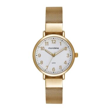 Imagem de Relogio Mondaine Feminino Ref: 32918lpmvde1 Casual Mesh Dourado