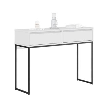 Imagem de Buffet Luce Retro Madeira 2 Gavetas Estilo Industrial Branco