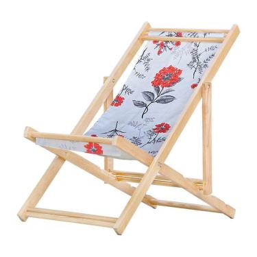 Imagem de Cadeira Espreguiçadeira Preguiçosa Dobrável S-b-cinza Floral