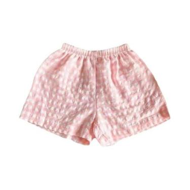 Imagem de Shorts De Verão Xadrez Para Meninos E Meninas, Casuais, Esportivos, So