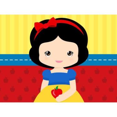 Imagem de Painel de Tecido Sublimado Branca de Neve Cute 002 - Fabrika de Festa,