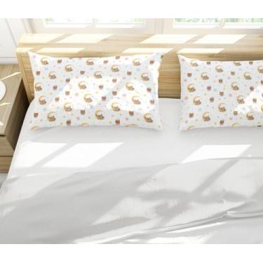 Imagem de Par de Fronhas Estampa Coalas, Corujas e Luas - Fabrika de Festa