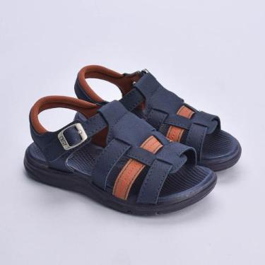 Imagem de Sandália Kidy Flex Anatômica Marinho Telha, 22, Marinho