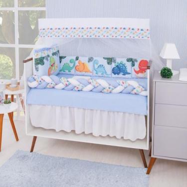 Imagem de Kit Berço Americano 13 peças para Enxoval Bebe Menino - Carinha de Anj