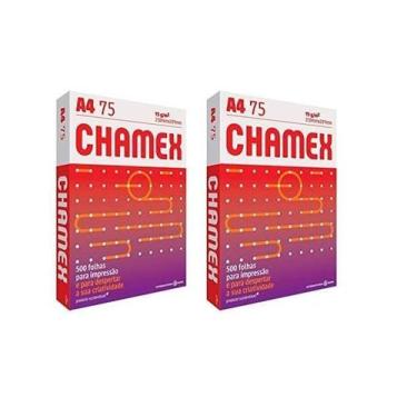 Imagem de Kit C/2 Papel Sulfite A4 500 Folhas Gramatura 75G/M Chamex