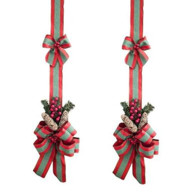 Imagem de Escapulário De Natal Verde Com Vermelho Enfeite Guirlanda - Amor Lindo