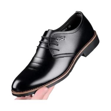 Imagem de Sapatos De Couro Masculinos, Respiráveis, Casuais, Antiderrapantes, Co