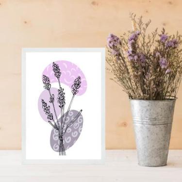 Imagem de Quadro Decorativo Arte Lavanda - Estampas 45X34Cm - Vidro