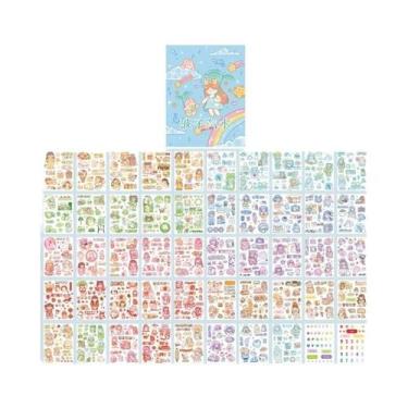 Imagem de Adesivos Decorativos Coloridos Dream Retro Vaporwave Yoofun Com 50 Pad